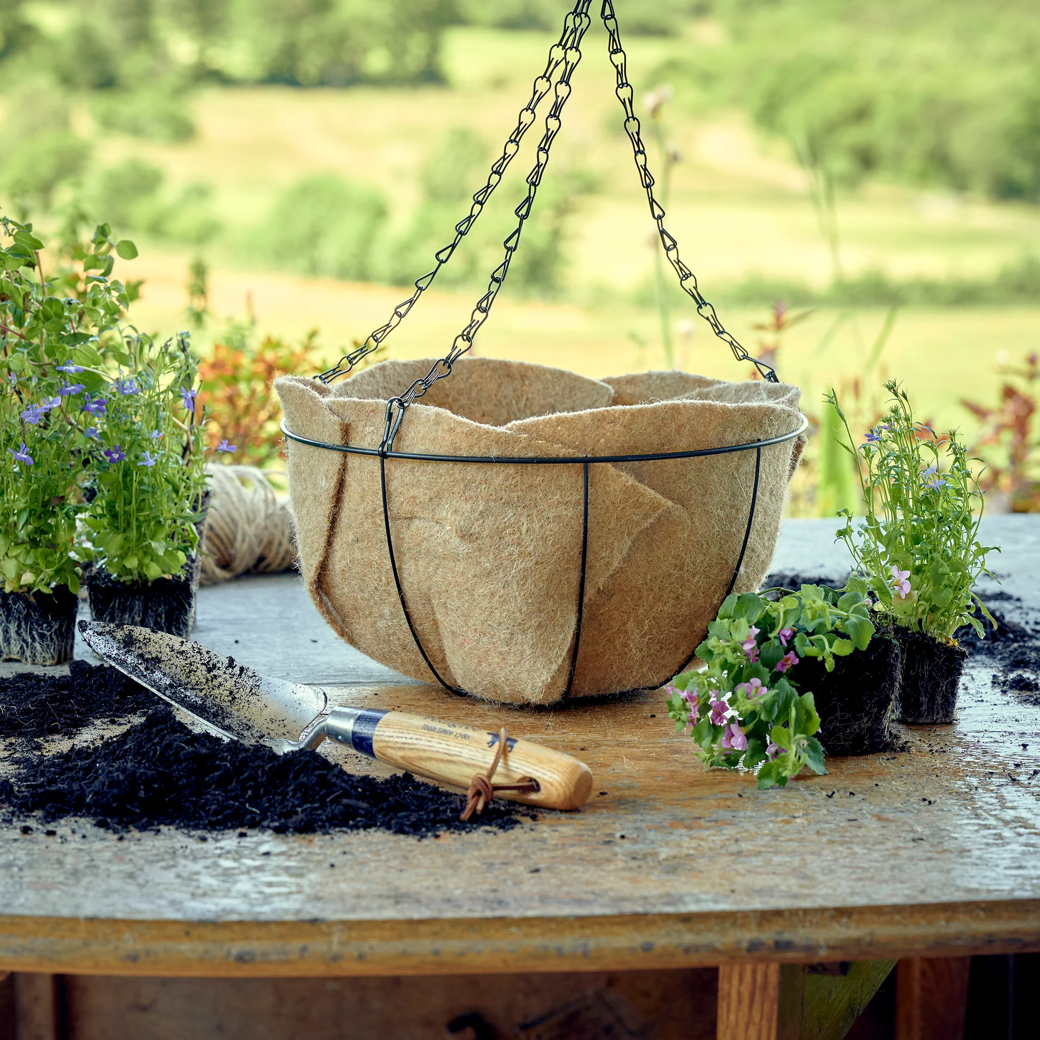 Jute Hanging Basket Liners Pack of 2