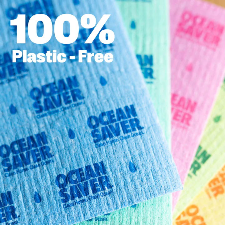 OceanSaver Compostable Sponge Cloths Pack of 5 - Image 2