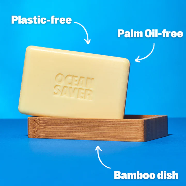 OceanSaver Dish Washing Bar & Bamboo Soap Dish - Image 2